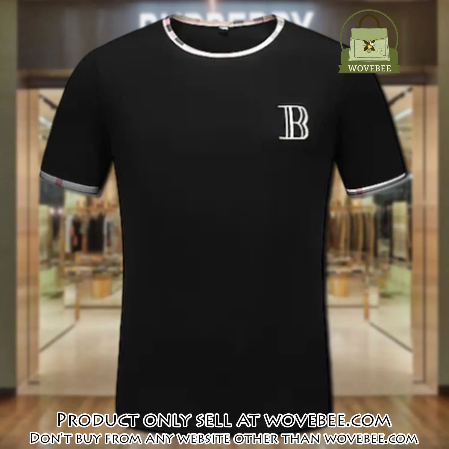 Burberry black luxury brand unisex tshirt outfit for men women wvb0239238